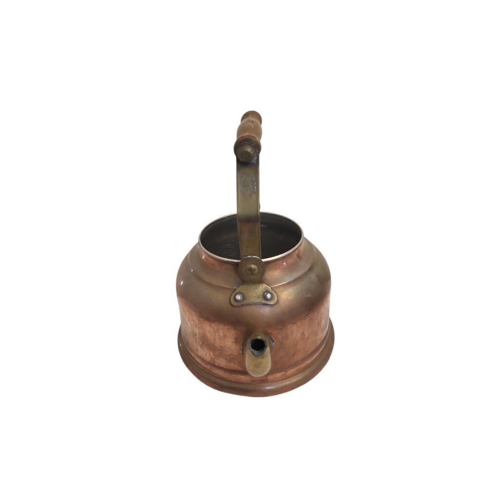 Centuria Baumlin Copper And Brass Wood Handles Water Kettel Made in France - Picture 11 of 12